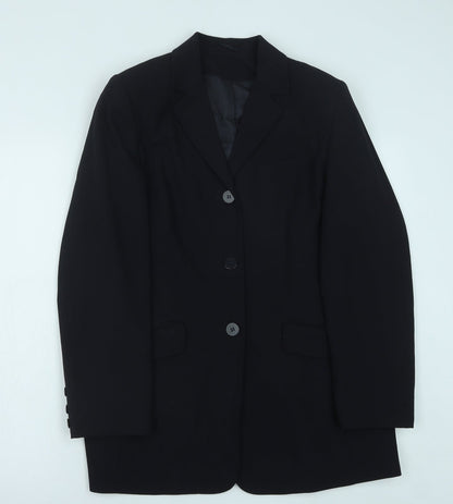 NEXT Womens Blue Polyester Jacket Suit Jacket Size 12