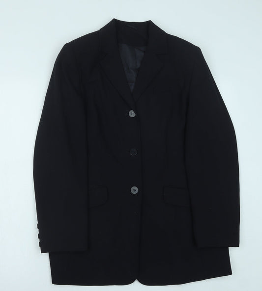 NEXT Womens Blue Polyester Jacket Suit Jacket Size 12