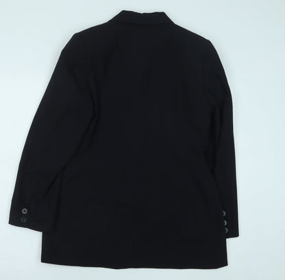 NEXT Womens Blue Polyester Jacket Suit Jacket Size 12