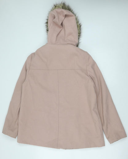 Primark Womens Pink Parka Coat Size 14 Zip