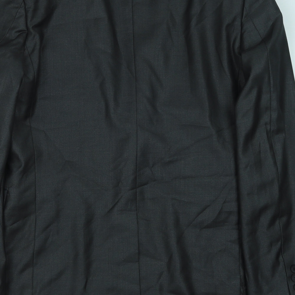 Butler & Wilson Mens Grey Polyester Jacket Suit Jacket Size 40