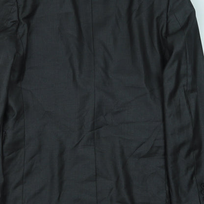 Butler & Wilson Mens Grey Polyester Jacket Suit Jacket Size 40