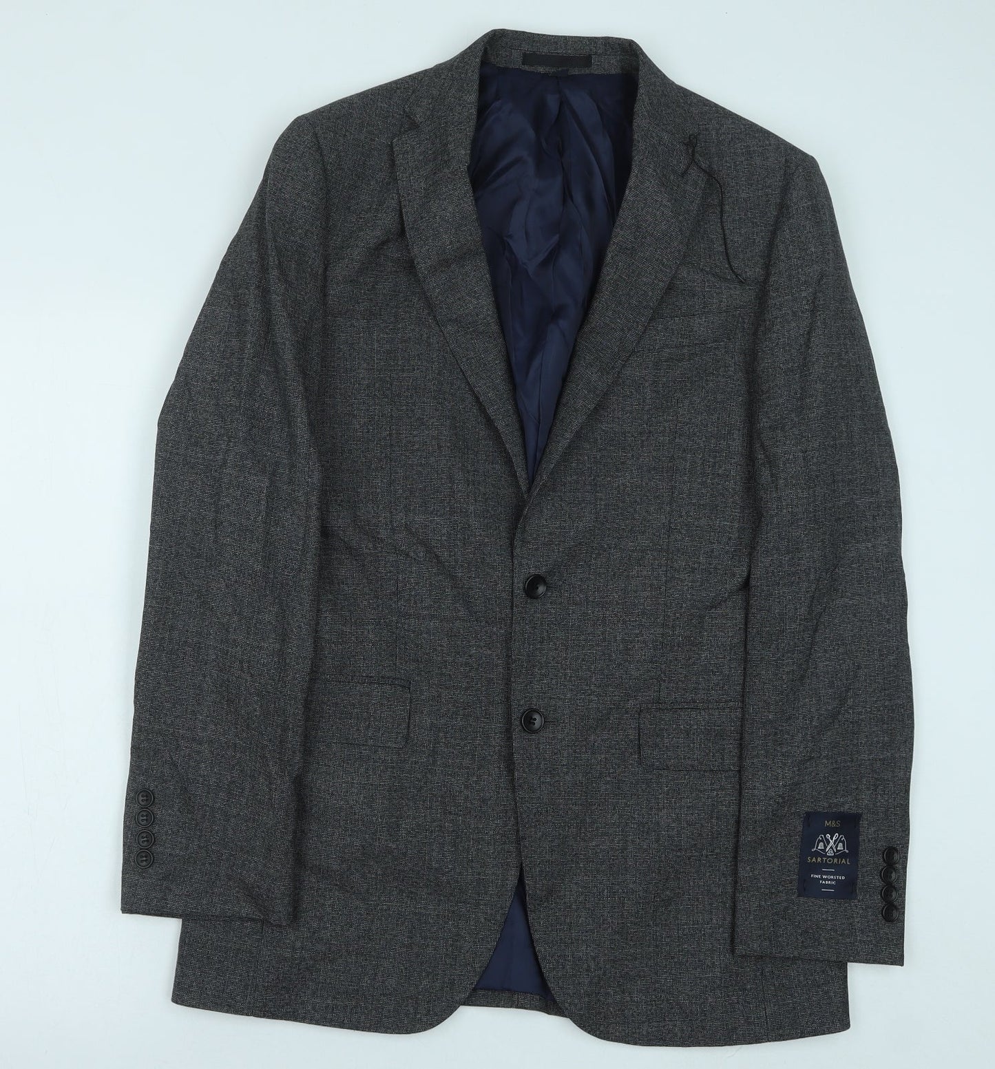 Mens UK Size 38 Marks and Spencer Regular Grey Suit Jacket