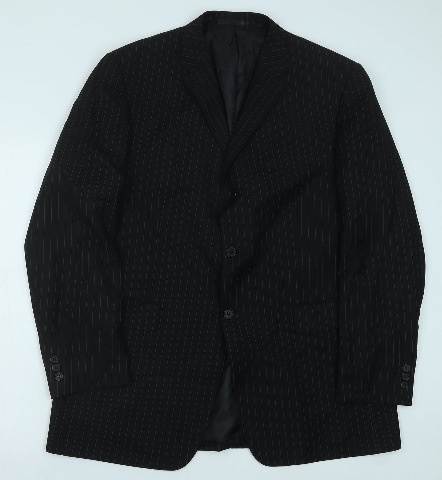 Mens UK Size 44 Preworn Regular Black Suit Jacket