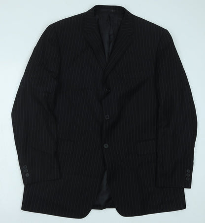 Mens UK Size 44 Preworn Regular Black Suit Jacket