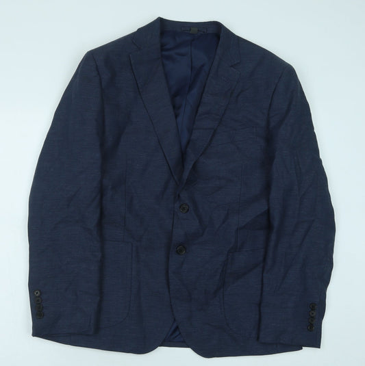 Mens UK Size 42 Marks and Spencer Regular Blue Suit Jacket