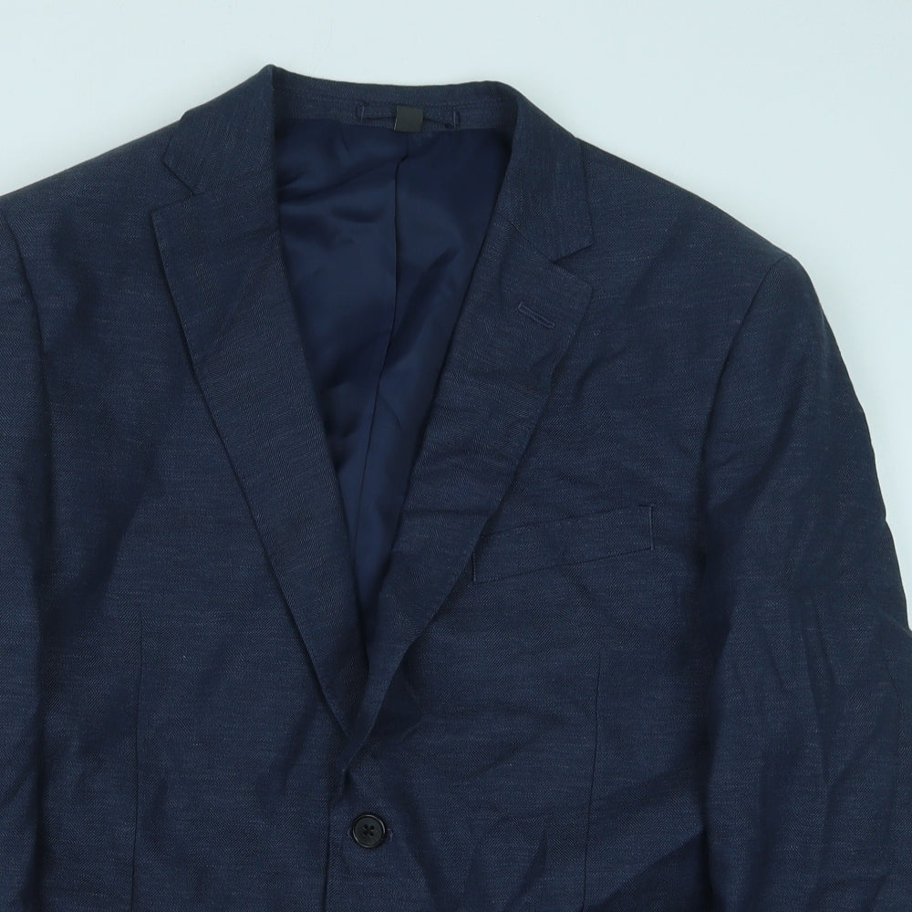 Mens UK Size 42 Marks and Spencer Regular Blue Suit Jacket