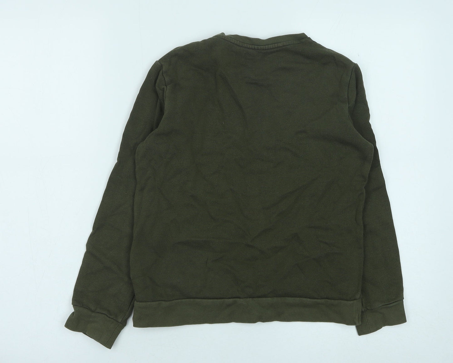 River Island Boys Green Cotton Pullover Sweatshirt Size 9-10 Years Pullover