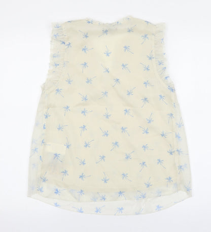 Womens UK Size 4 H&M Ivory Basic Blouse