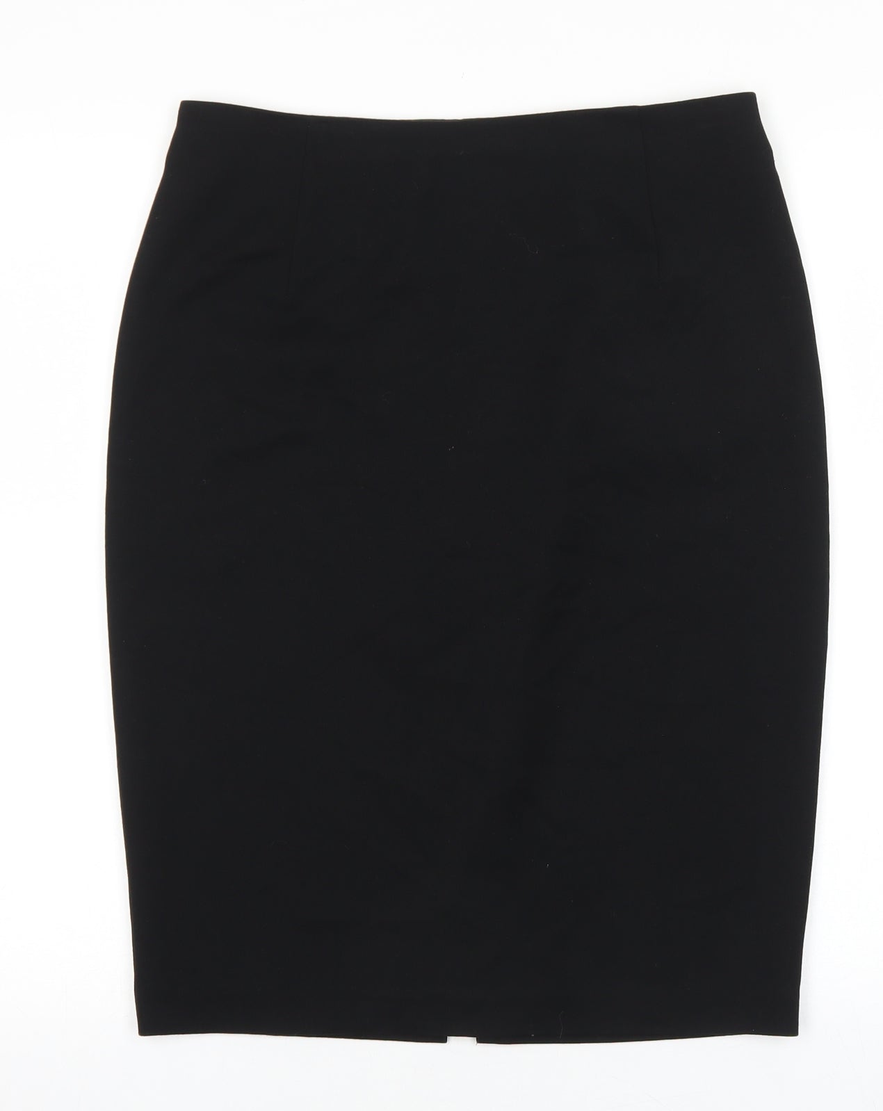 Marks and Spencer Womens Black Polyester Straight & Pencil Skirt Size 30 Zip