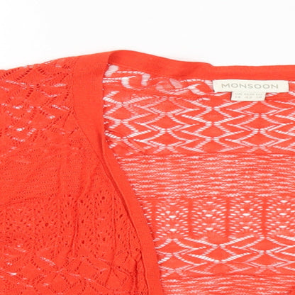 Womens UK Size 14 Monsoon Red Cardigan Jumper