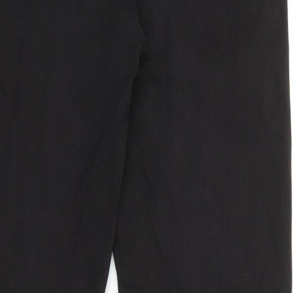 Denim & Co. Womens Black Cotton Straight Jeans Size 30 in L30 in Regular Button