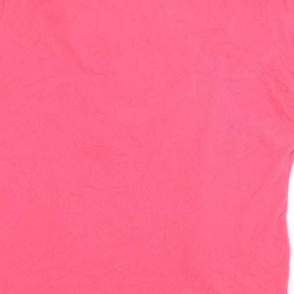 Monsoon Womens Pink Polyamide Basic T-Shirt Size 22 Square Neck