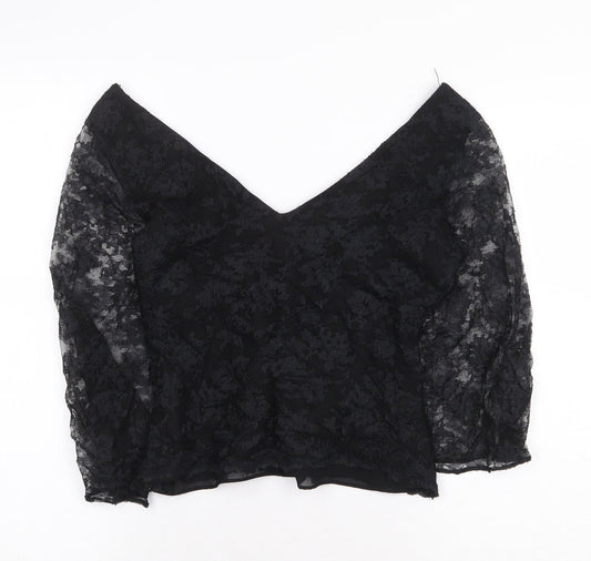 Womens UK Size 12 Monsoon Black Basic Blouse
