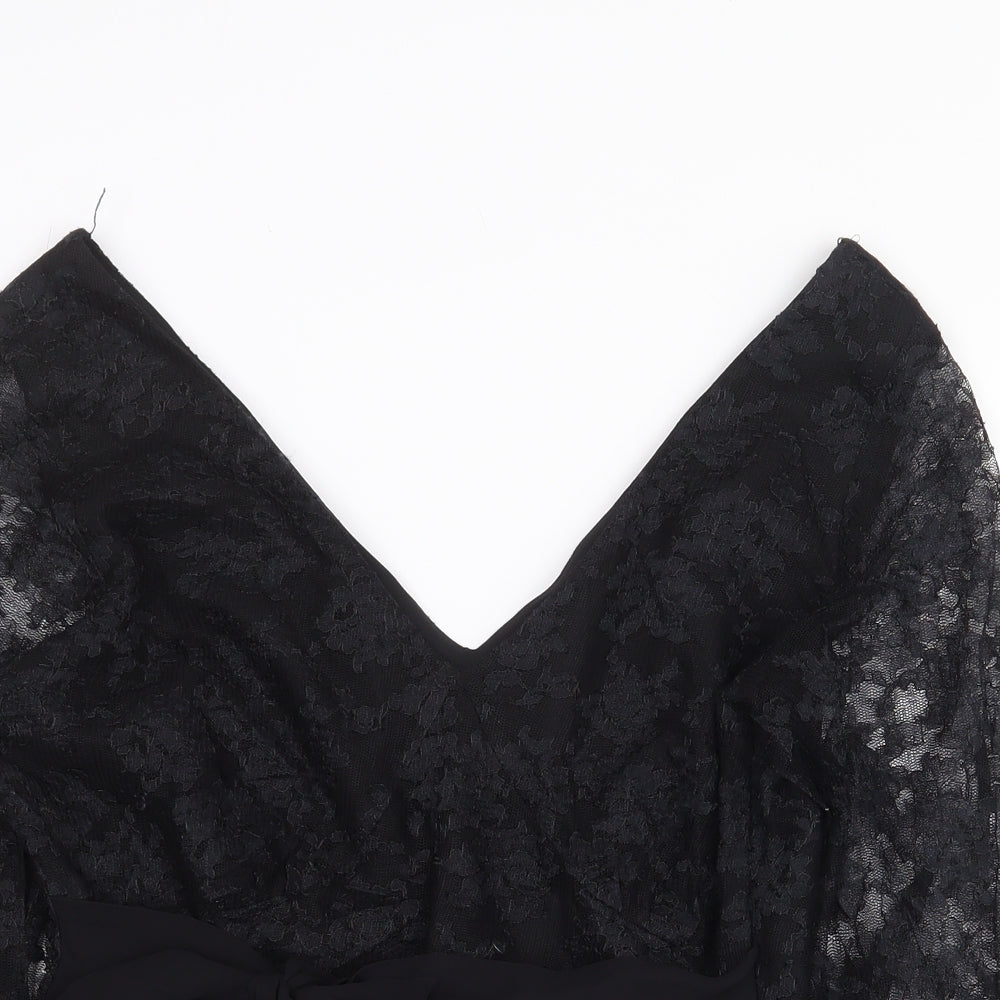 Womens UK Size 12 Monsoon Black Basic Blouse