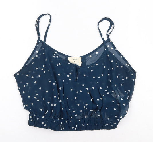Womens UK Size M Pins & Needles Blue Cropped Tank