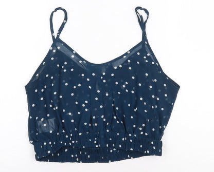 Womens UK Size M Pins & Needles Blue Cropped Tank
