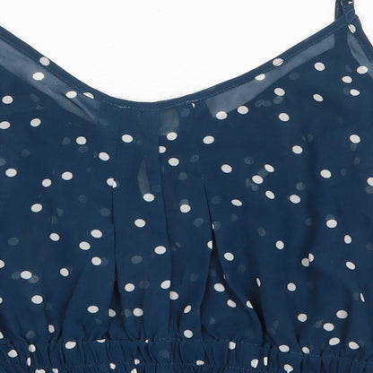 Womens UK Size M Pins & Needles Blue Cropped Tank