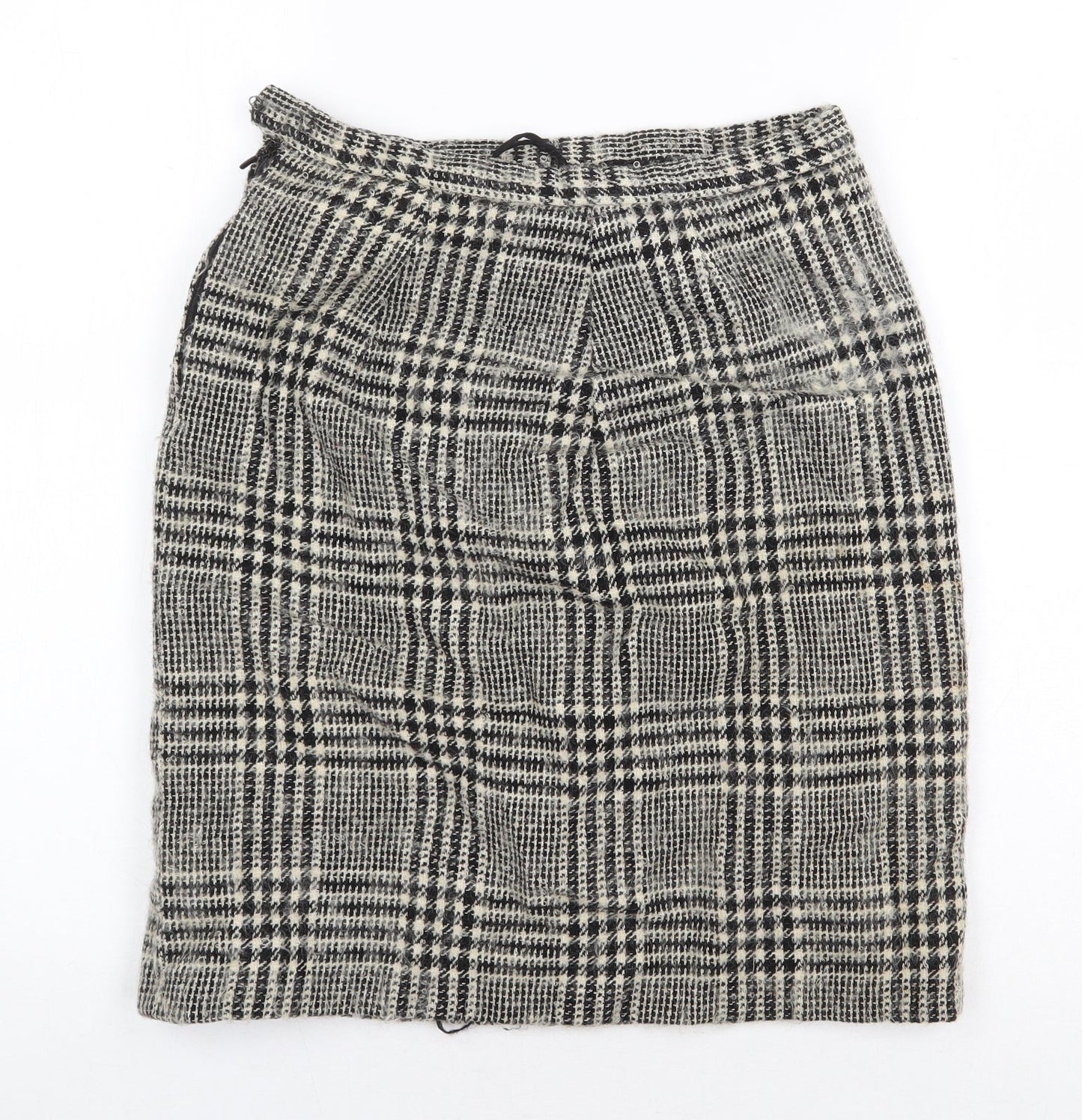 Reine Wolle Womens Beige Geometric Polyester A-Line Skirt Size 28 in Zip
