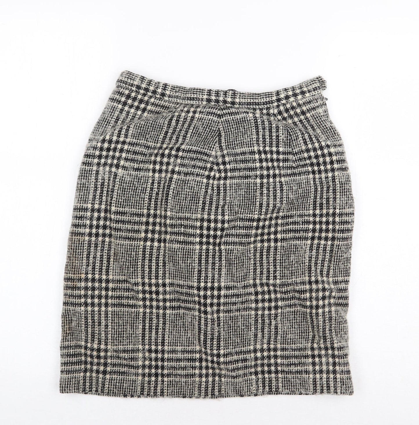 Reine Wolle Womens Beige Geometric Polyester A-Line Skirt Size 28 in Zip