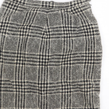 Reine Wolle Womens Beige Geometric Polyester A-Line Skirt Size 28 in Zip