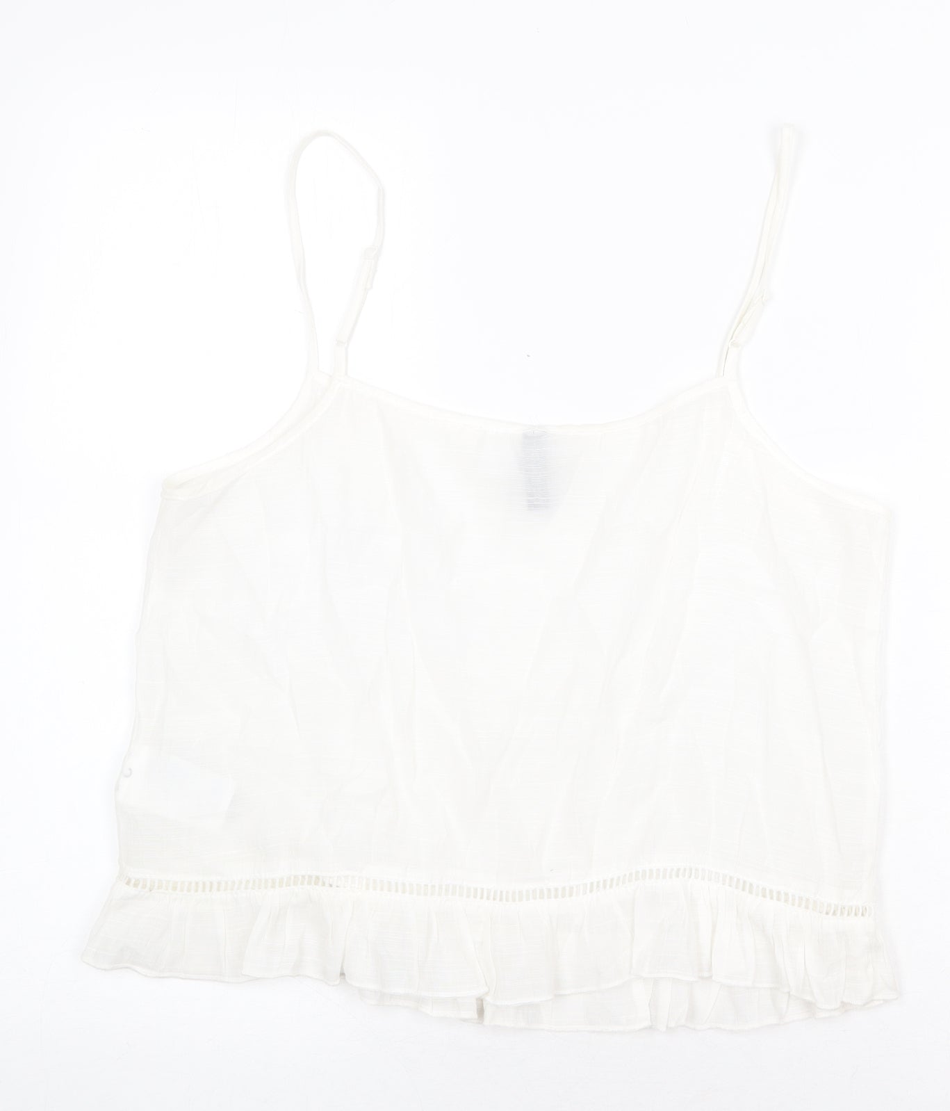 Womens UK Size 10 H&M White Basic Tank