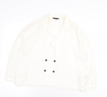 Womens UK Size 12 Topshop White Basic Blouse