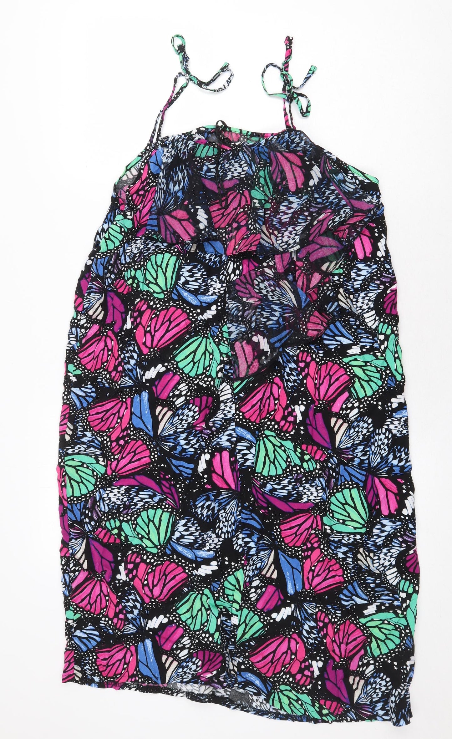 George Womens Multicoloured Geometric Viscose Shift Size 14 Square Neck Tie