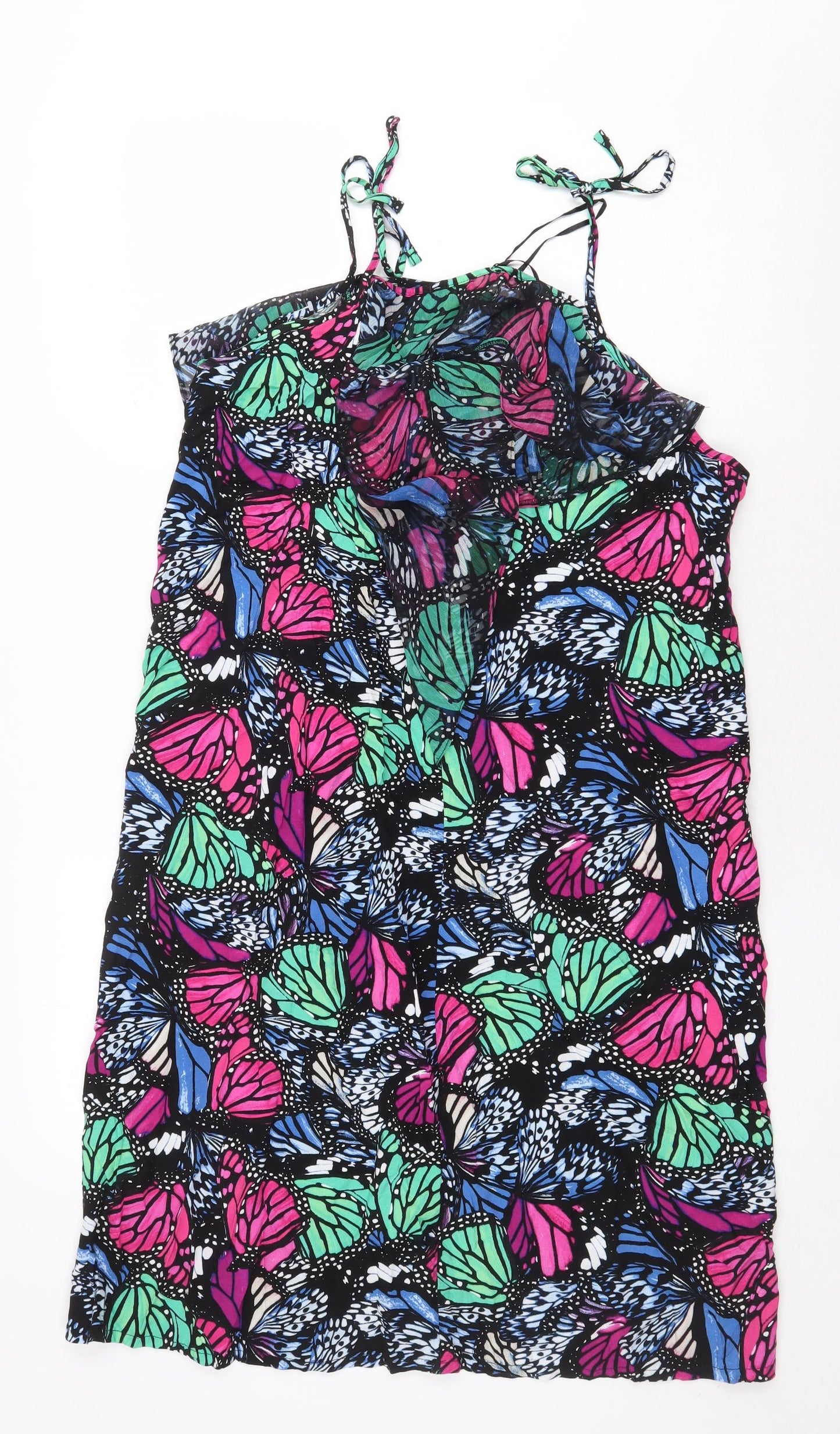 George Womens Multicoloured Geometric Viscose Shift Size 14 Square Neck Tie