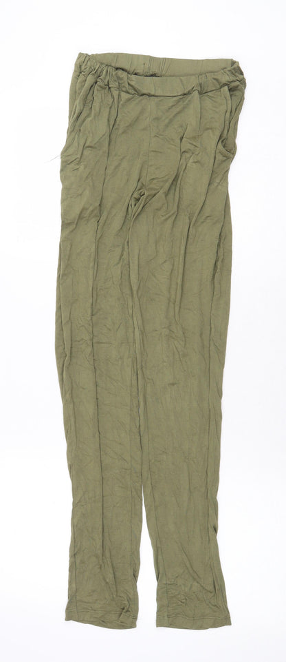 Womens UK Size 8 Peacocks Regular Fit  Green Trousers