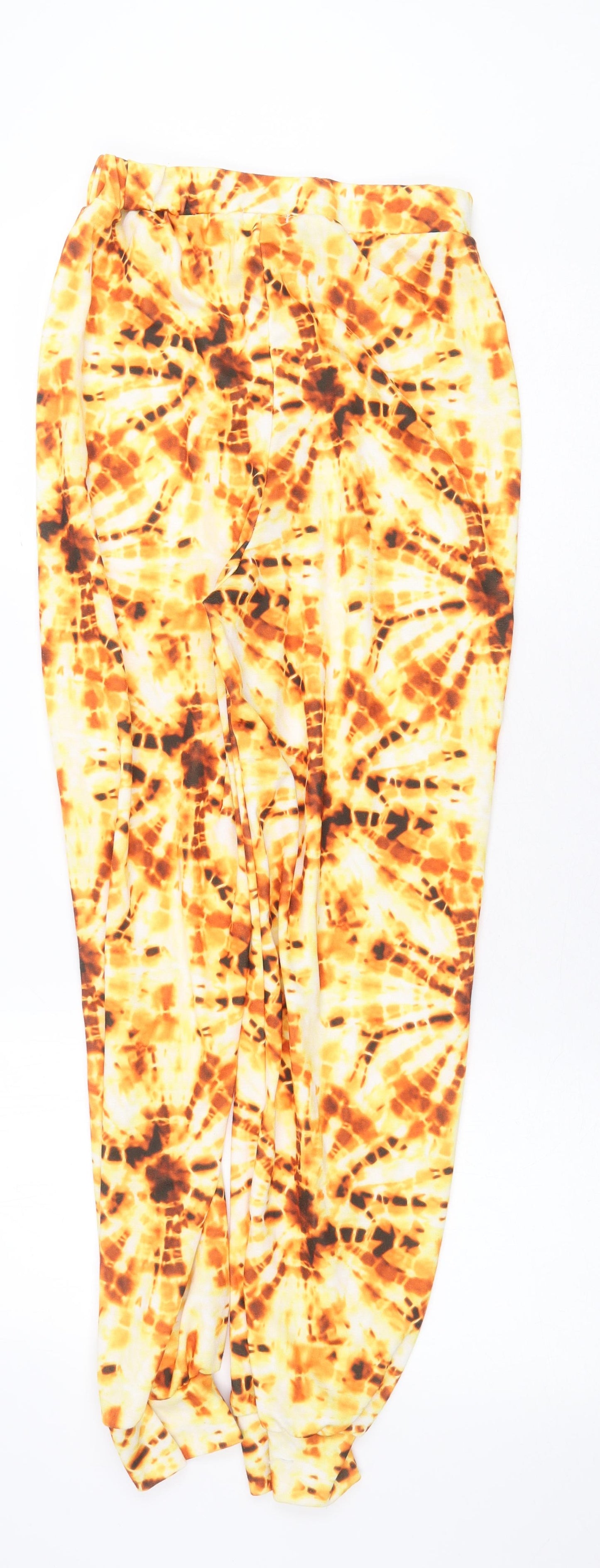 Womens UK Size 10 Boohoo Regular Fit  Yellow Trousers