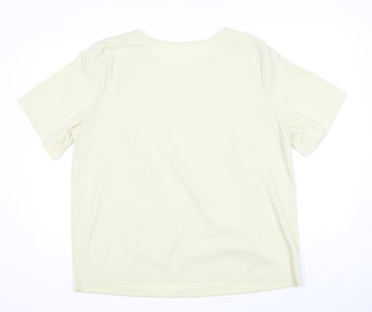 Womens UK Size 20 Preworn Beige Basic T-Shirt