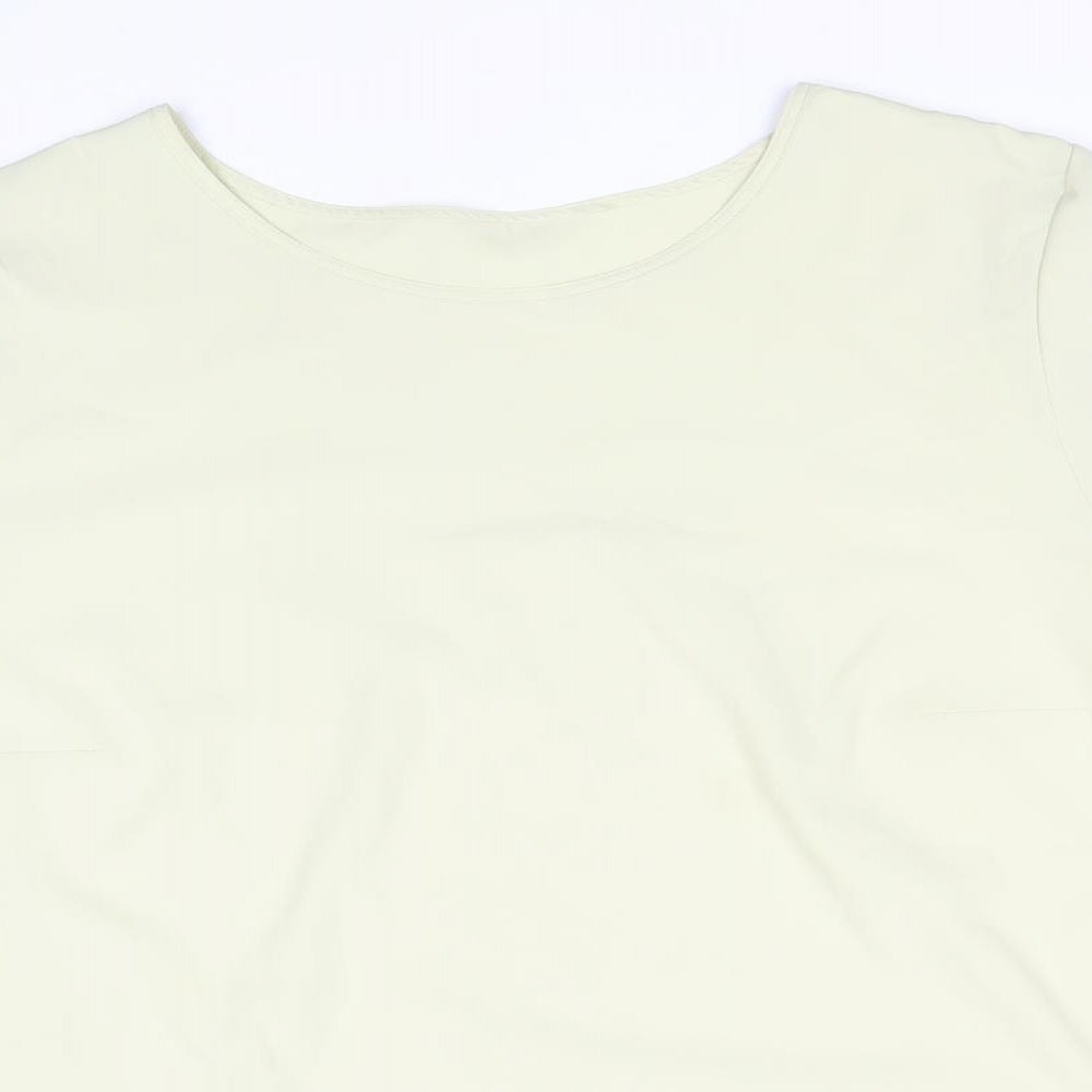 Womens UK Size 20 Preworn Beige Basic T-Shirt