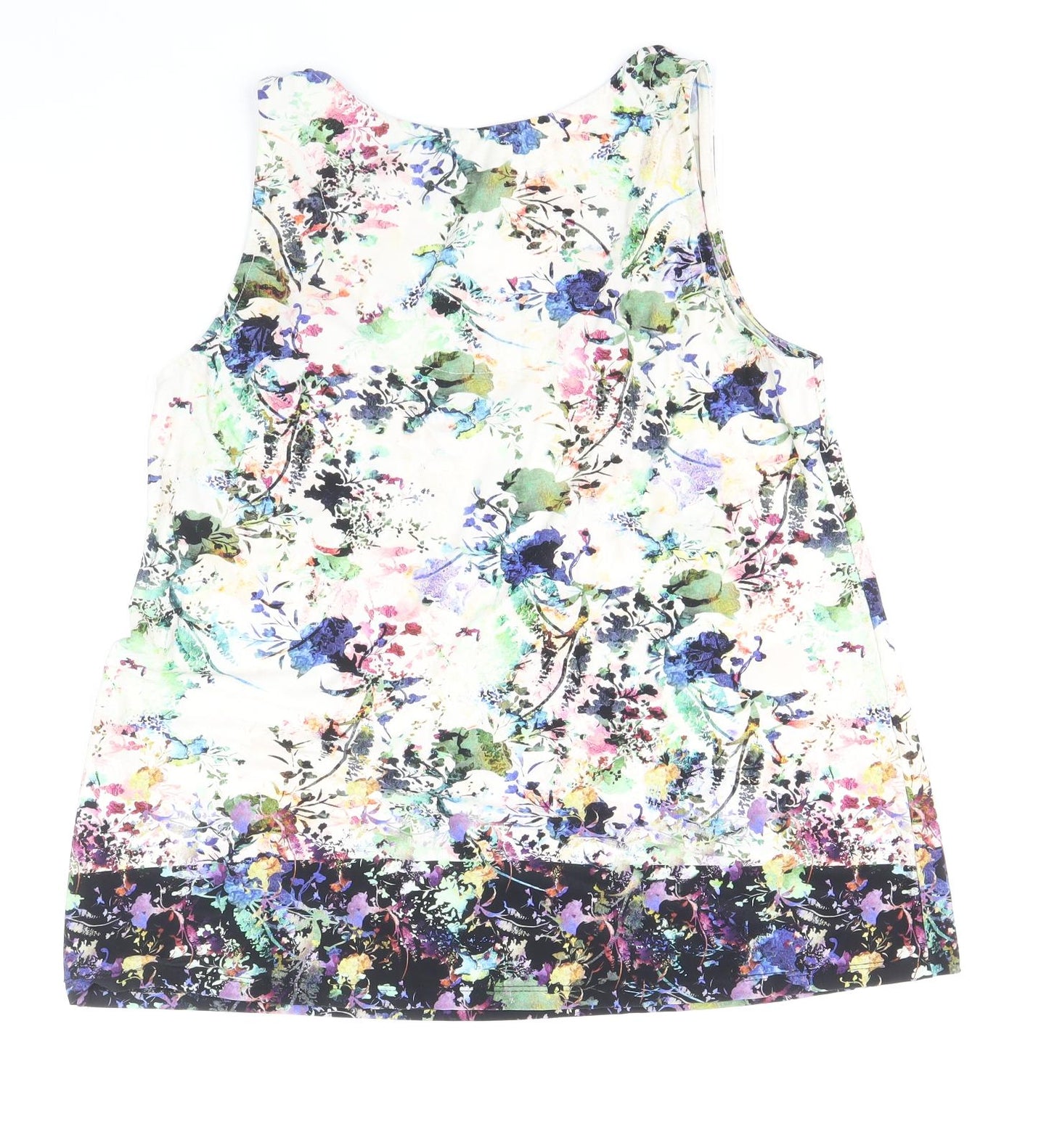 Womens UK Size 12 Warehouse Multicoloured Basic Blouse