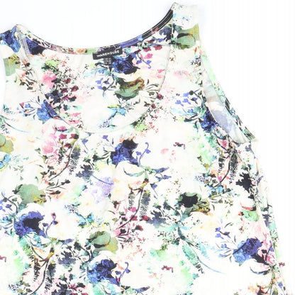 Womens UK Size 12 Warehouse Multicoloured Basic Blouse