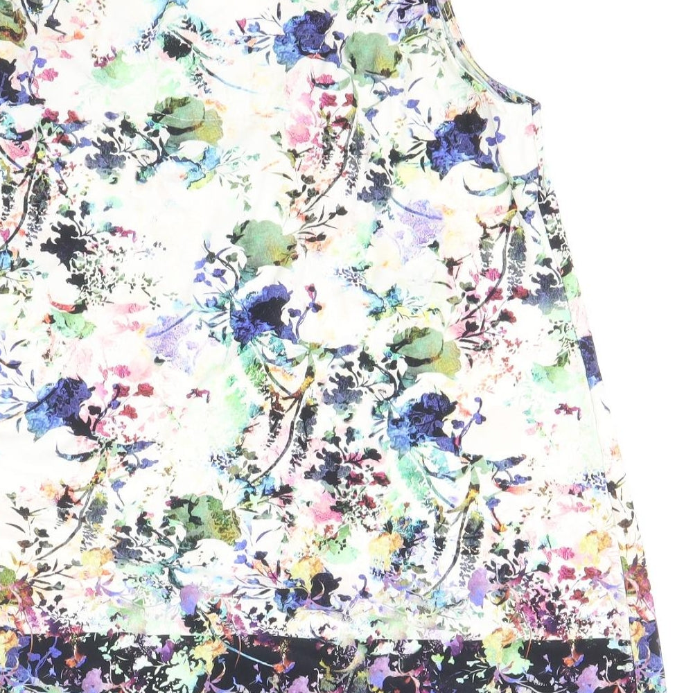 Womens UK Size 12 Warehouse Multicoloured Basic Blouse