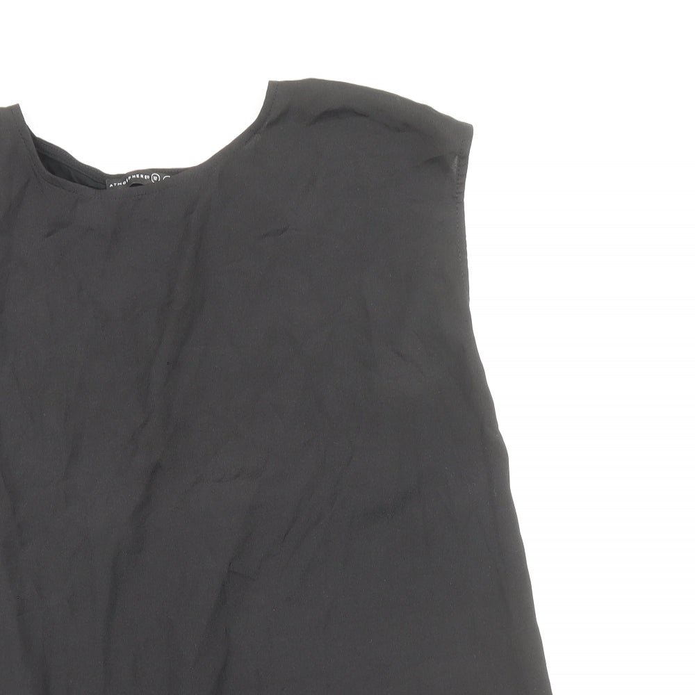 Womens UK Size 12 Atmosphere Black Basic Blouse