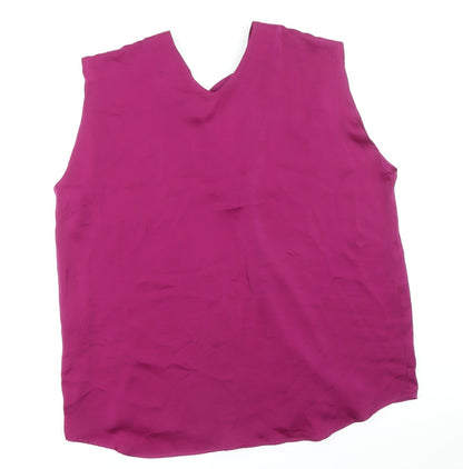 Womens UK Size 18 Marks and Spencer Purple Basic Blouse