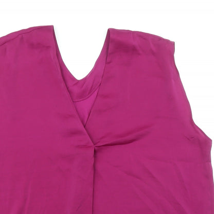 Womens UK Size 18 Marks and Spencer Purple Basic Blouse