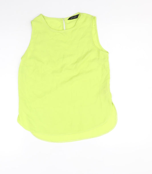 Womens UK Size 8 New Look Green Basic Tank