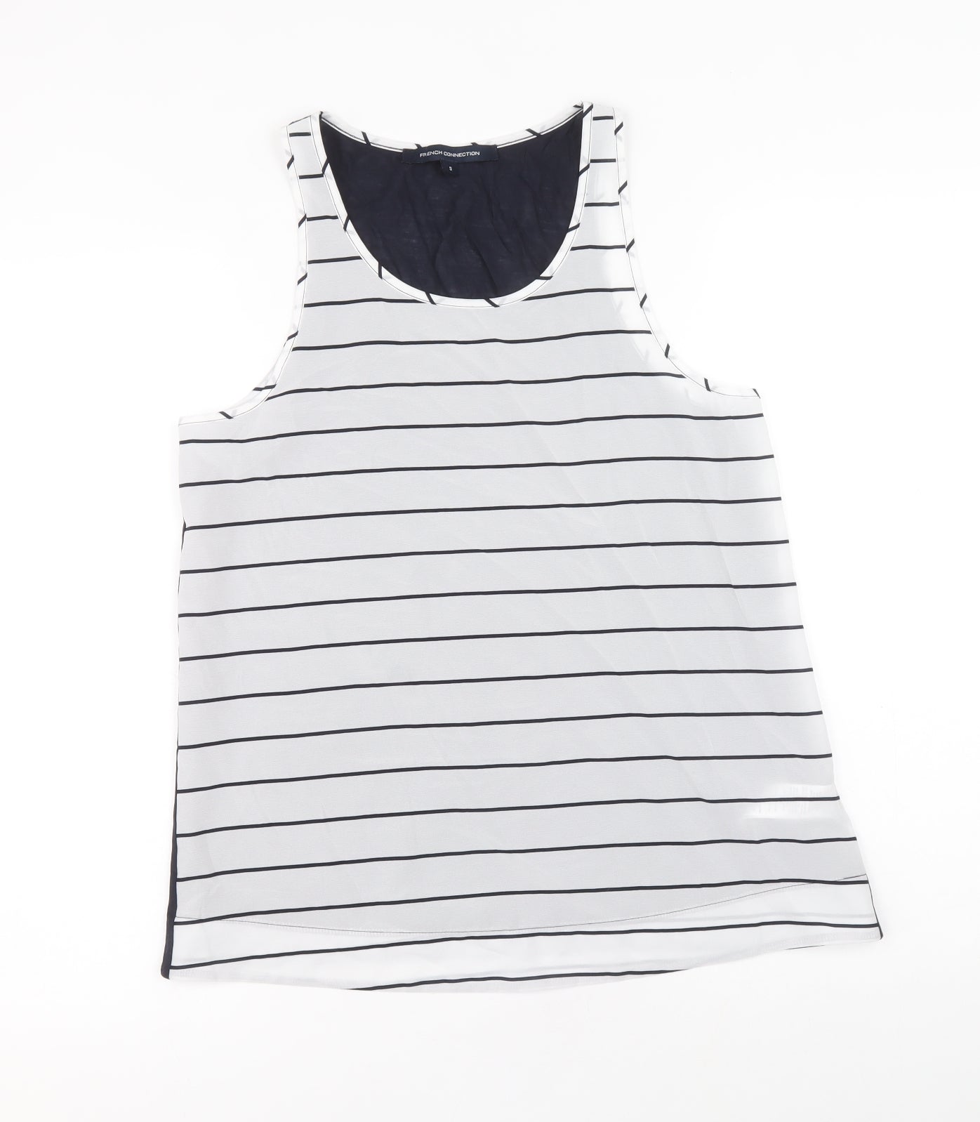 Womens UK Size S French Connection White Basic Tank