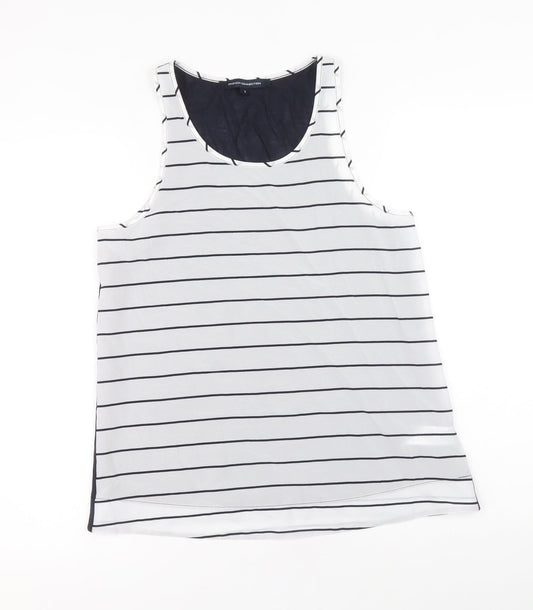 Womens UK Size S French Connection White Basic Tank
