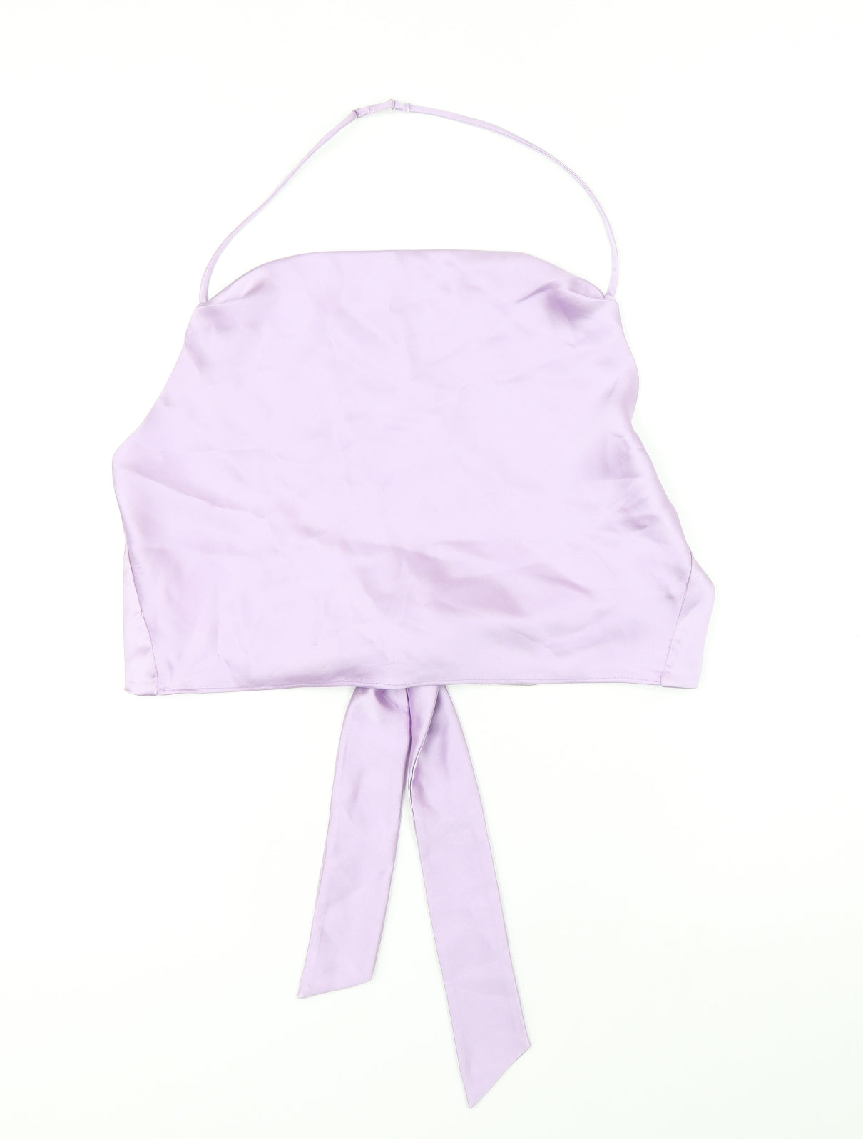 Womens UK Size L Zara Purple Cropped Blouse