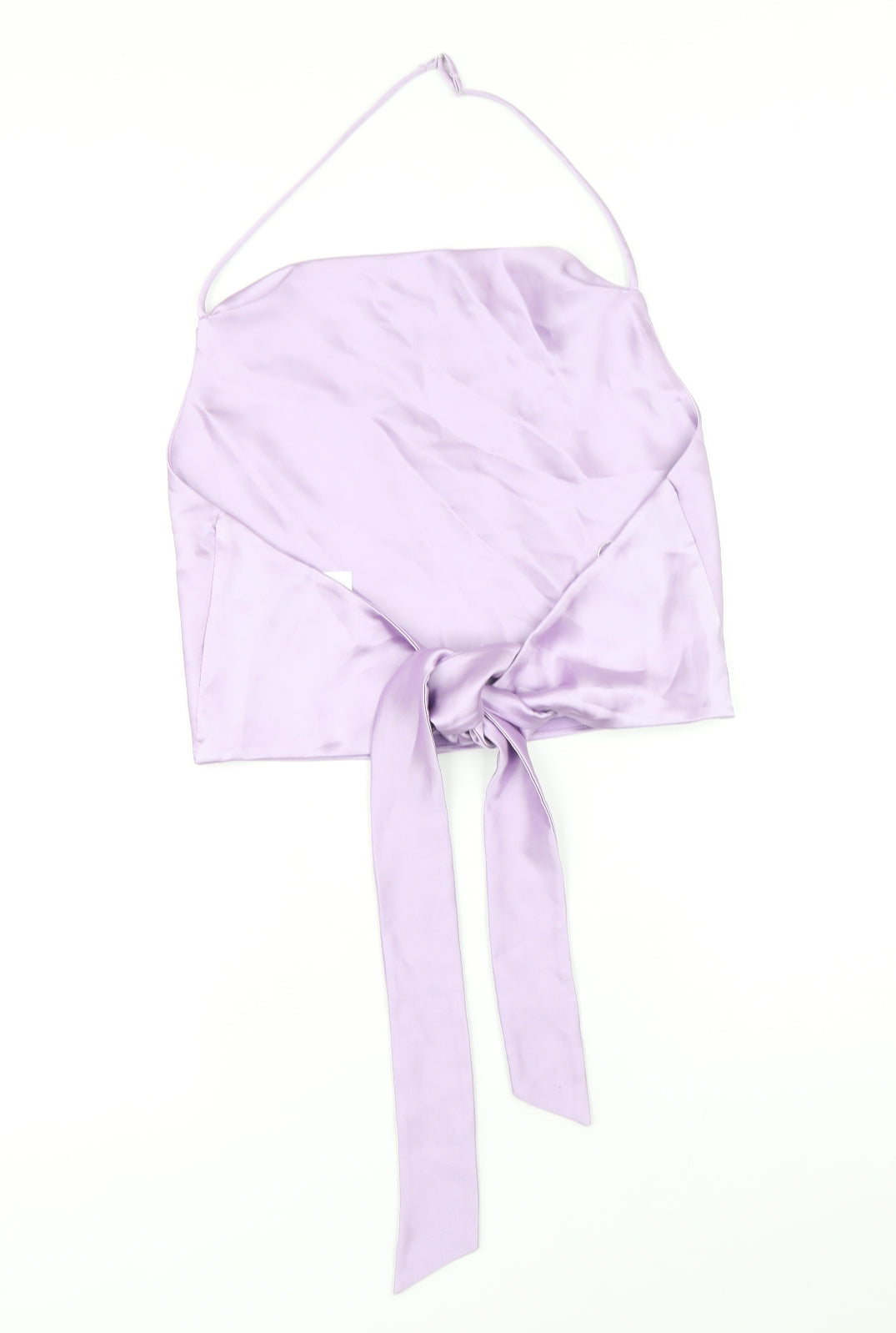 Womens UK Size L Zara Purple Cropped Blouse