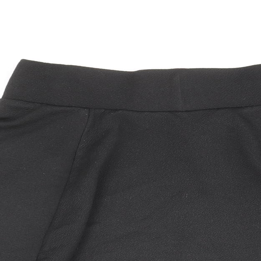 915 Generation Girls Black Polyester Flare Skirt Size 9 Years Regular