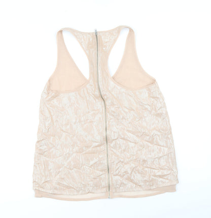 Womens UK Size M Zara Pink Basic Tank
