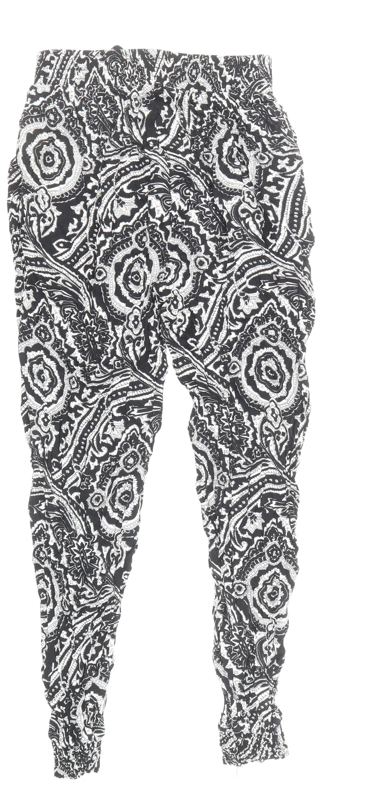 Womens UK Size S Quiz Regular Fit  Black Trousers