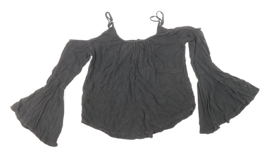 Womens UK Size XS Hollister Grey Basic Blouse