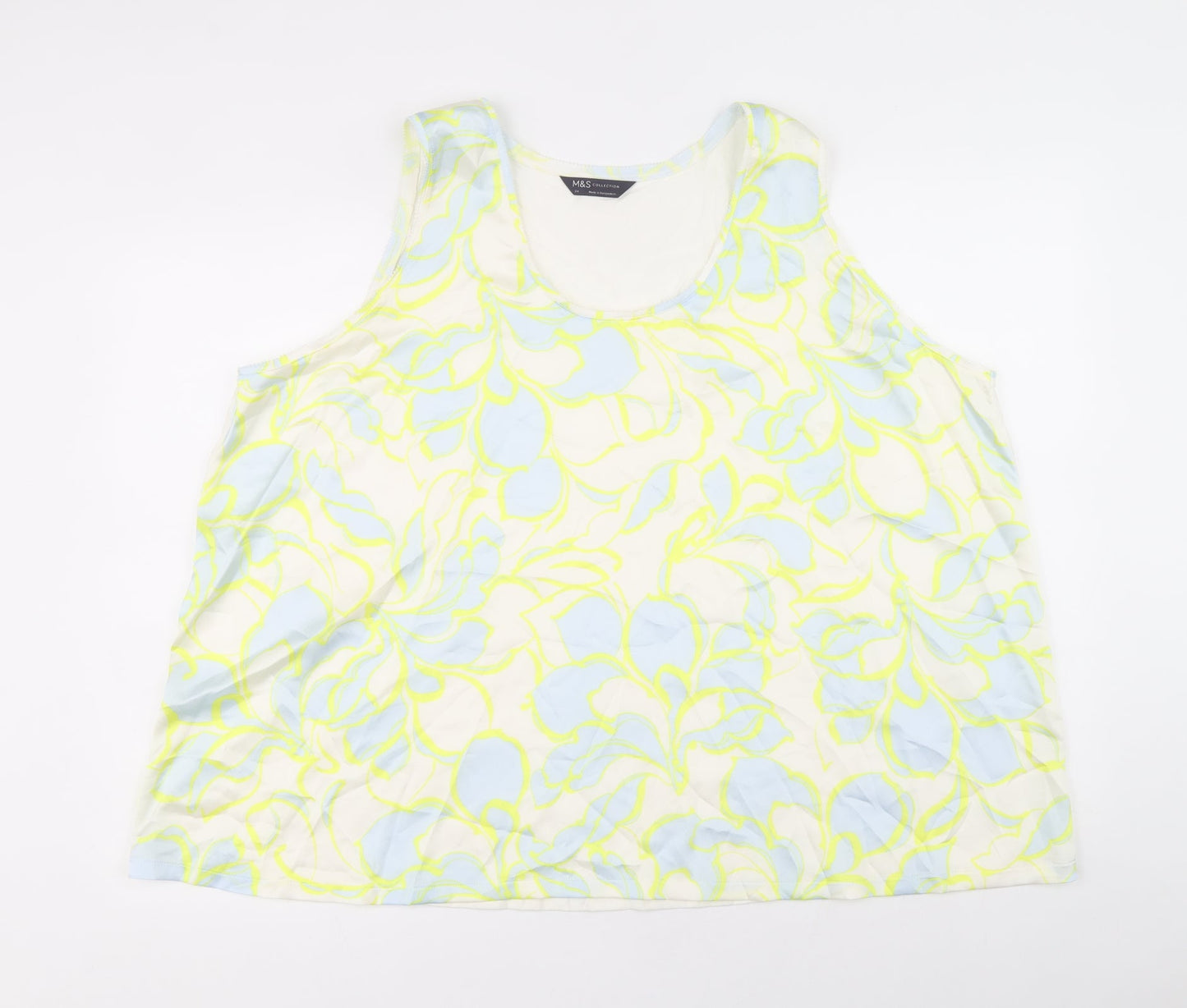 Womens UK Size 24 Marks and Spencer Multicoloured Basic Tank