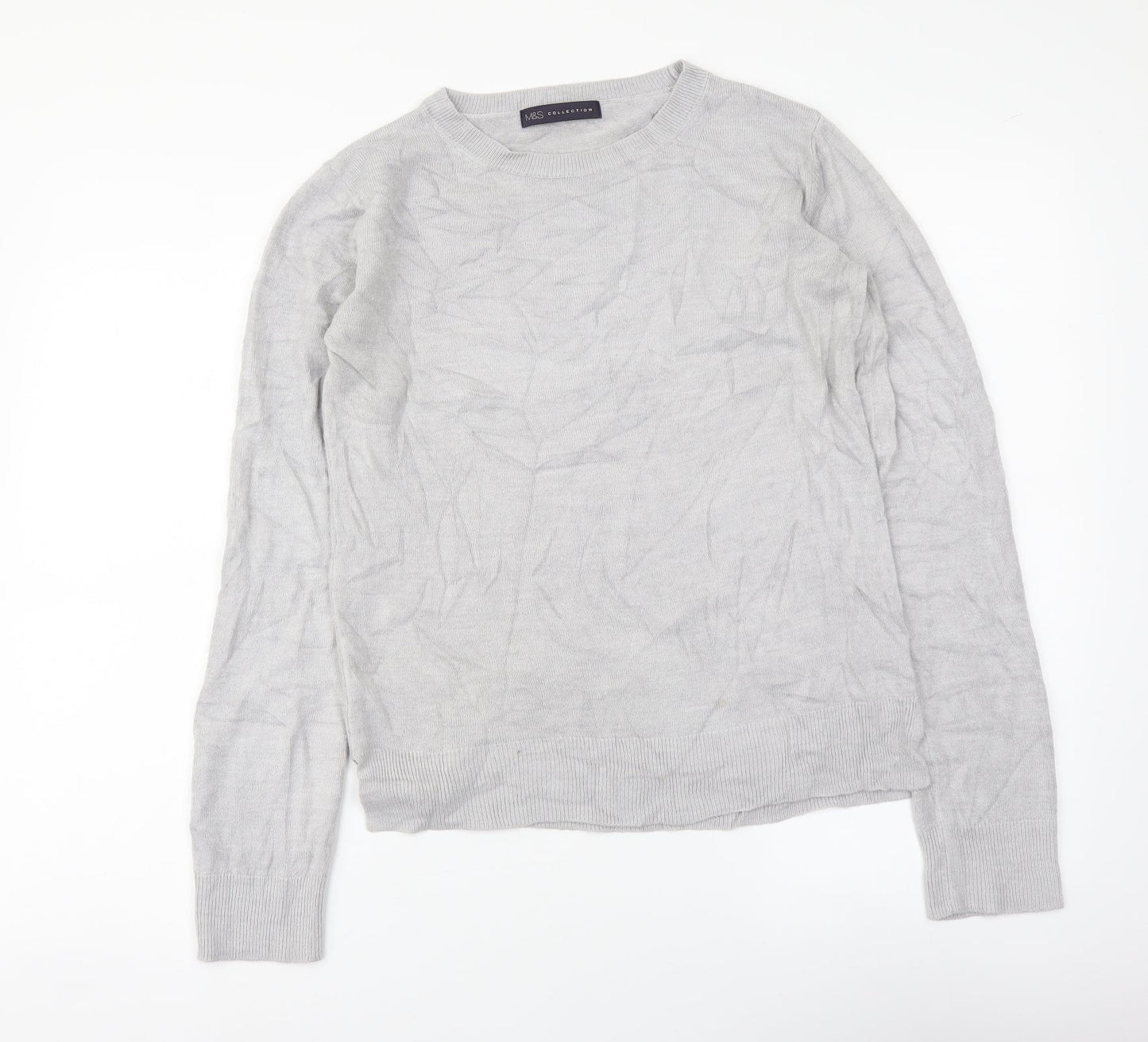 Womens UK Size 8 Marks and Spencer Grey Pullover Jumper